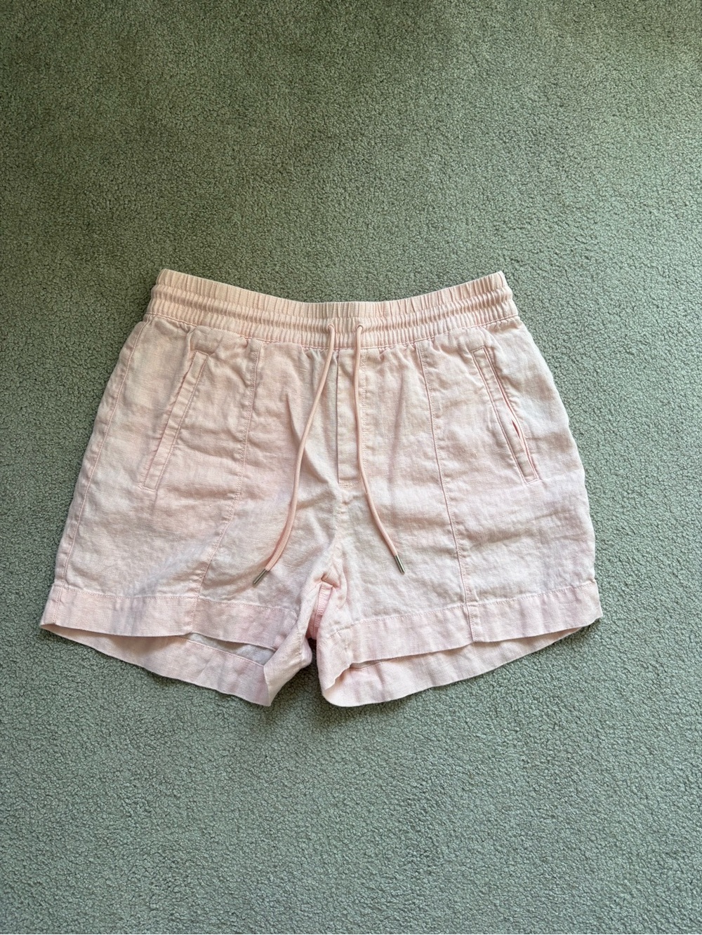 Athleta Retreat Linen Pink Shorts